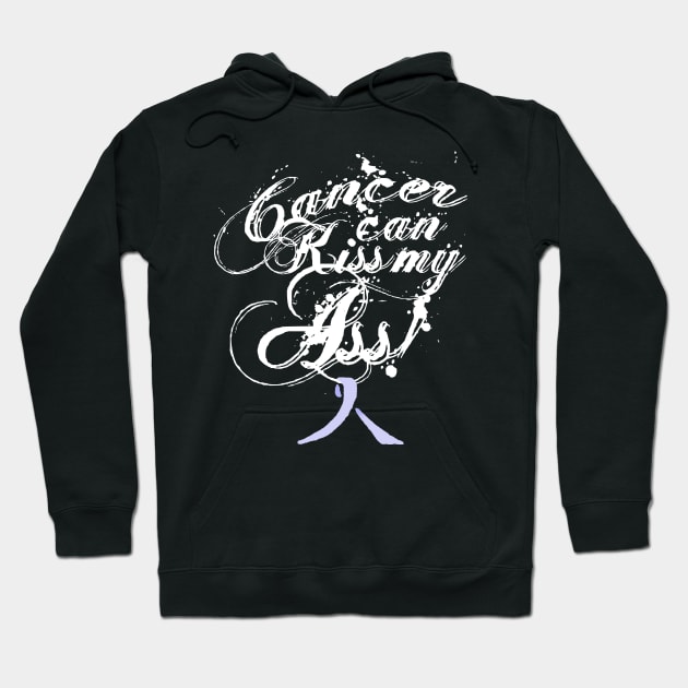 Cancer Can Kiss My Ass! All Cancers (Lavender Ribbon) Hoodie by Adam Ahl